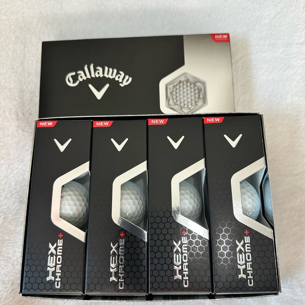 Callaway HEX Chrome+ Golf Balls 3Pack Sleeve Brand New